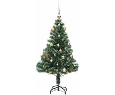 Dirbtinė Kalėdų eglutė su 150 LED, žaisliukais ir sniegu, 150cm