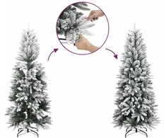 Dirbtinė Kalėdų eglutė su 300 LED lempučių ir sniegu, 240cm