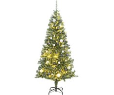Dirbtinė Kalėdų eglutė su 300 LED/žaisliukais ir sniegu, 180cm