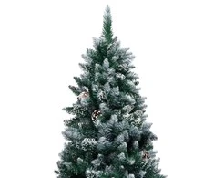 Dirbtinė Kalėdų eglutė su kankorėžiais ir baltu sniegu, 150cm