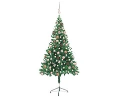 Dirbtinė Kalėdų eglutė su žaisliukais, 150cm, 380 šakų