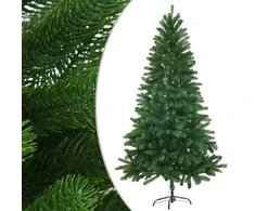 Dirbtinė apšviesta Kalėdų eglutė su žaisliukais, žalia, 150cm