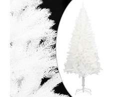 Dirbtinė apšviesta Kalėdų eglutė su žaisliukais, balta, 150cm