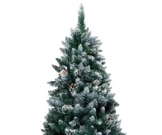 Dirbtinė Kalėdų eglutė su žaisliukais ir kankorėžiais, 240cm