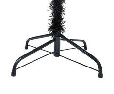 Dirbtinė Kalėdų eglutė su žaisliukais, juoda, 120cm, PVC