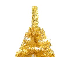 Dirbtinė Kalėdų eglutė su žaisliukais, auksinė, 150cm, PET