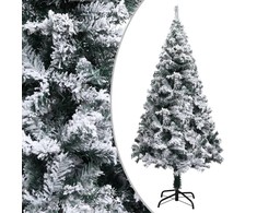 Dirbtinė Kalėdų eglutė su sniegu, žalia, 150cm, PVC