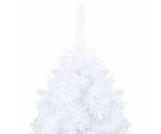 Dirbtinė Kalėdų eglutė su storomis šakomis, balta, 210cm, PVC