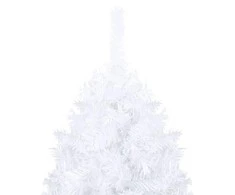 Dirbtinė Kalėdų eglutė su storomis šakomis, balta, 150cm, PVC