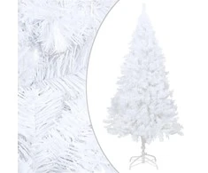 Dirbtinė Kalėdų eglutė su storomis šakomis, balta, 150cm, PVC