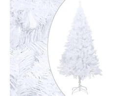 Dirbtinė Kalėdų eglutė su storomis šakomis, balta, 120cm, PVC