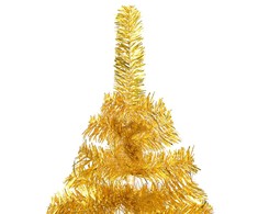 Dirbtinė Kalėdų eglutė su stovu, auksinės spalvos, 120cm, PET