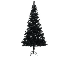 Dirbtinė Kalėdų eglutė su stovu, juodos spalvos, 150cm, PVC