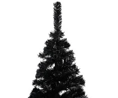 Dirbtinė Kalėdų eglutė su stovu, juodos spalvos, 120cm, PVC