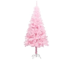 Dirbtinė Kalėdų eglutė su stovu, rožinės spalvos, 120cm, PVC