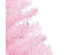 Dirbtinė Kalėdų eglutė su stovu, rožinės spalvos, 150cm, PVC