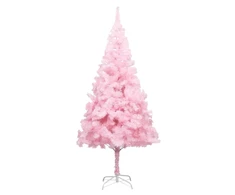 Dirbtinė Kalėdų eglutė su stovu, rožinės spalvos, 240cm, PVC