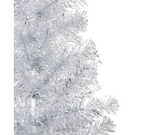 Dirbtinė Kalėdų eglutė su stovu, sidabrinės spalvos, 150cm, PET