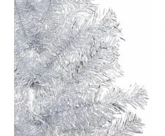 Dirbtinė Kalėdų eglutė su stovu, sidabrinės spalvos, 120cm, PET