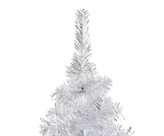 Dirbtinė Kalėdų eglutė su stovu, sidabrinės spalvos, 150cm, PET