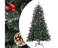 Dirbtinė Kalėdų eglutė su stovu, žalios spalvos, 150cm, PVC