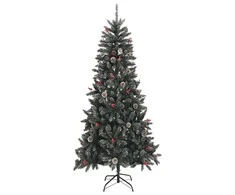 Dirbtinė Kalėdų eglutė su stovu, žalios spalvos, 240cm, PVC