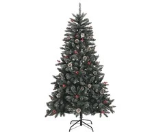 Dirbtinė Kalėdų eglutė su stovu, žalios spalvos, 150cm, PVC