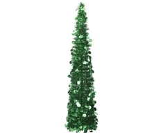 Išskleidžiama dirbtinė Kalėdų eglutė, žalia, 150cm, PET