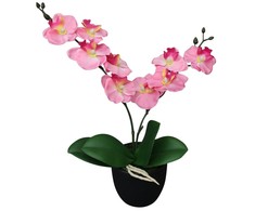 Dirbtinė orchidėja su vazonu, 30 cm, rožinė