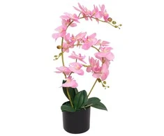 Dirbtinė orchidėja su vazonu, 65 cm, rožinė