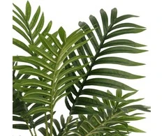 Dirbtinė palmė su trimis kamienais, žalios spalvos, 85cm, PP