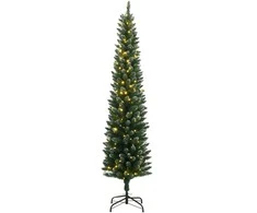 Dirbtinė siaura Kalėdų eglutė, 150 LED, 120cm