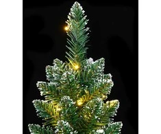 Dirbtinė siaura Kalėdų eglutė, 150 LED, 120cm