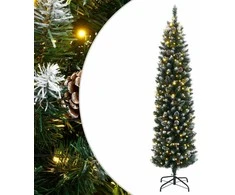 Dirbtinė siaura Kalėdų eglutė, 300 LED, 180cm