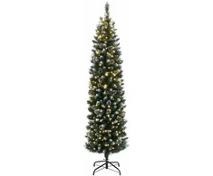 Dirbtinė siaura Kalėdų eglutė, 300 LED, 210cm