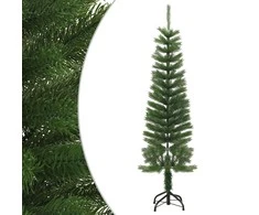Dirbtinė siaura Kalėdų eglutė su stovu, 150cm, PE