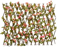 Dirbtinės gebenės treliažas, rožinis, 180x60cm, prailginamas