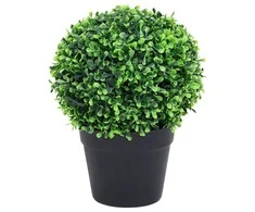 Dirbtiniai buksmedžiai vazonuose, 2vnt., žali, 37cm