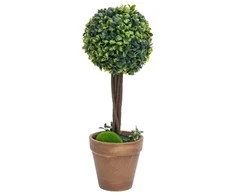 Dirbtiniai buksmedžiai vazonuose, 2vnt., žali, 41cm