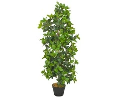 Dirbtinis augalas-lauramedis su vazonu, žalios spalvos, 120cm