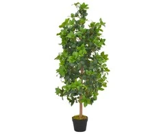 Dirbtinis augalas-lauramedis su vazonu, žalios spalvos, 120cm
