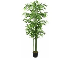 Dirbtinis bambukas, žalios spalvos, 120cm, 384 lapai