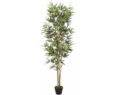 Dirbtinis bambukas, žalios spalvos, 120cm, 552 lapai