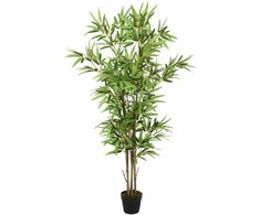 Dirbtinis bambukas, žalios spalvos, 120cm, 552 lapai