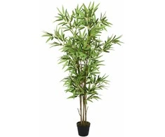 Dirbtinis bambukas, žalios spalvos, 150cm, 828 lapai