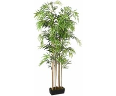 Dirbtinis bambukas, žalios spalvos, 150cm, 1095 lapai