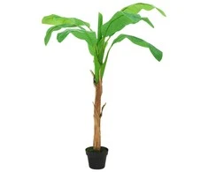 Dirbtinis bananmedis su vazonu, 140cm, žalias