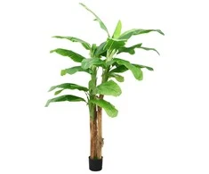Dirbtinis bananmedis su vazonu, 140cm, žalias