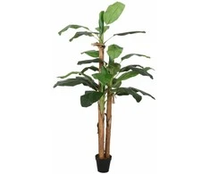 Dirbtinis bananmedis, žalios spalvos, 150cm, 18 lapai