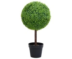 Dirbtinis buksmedis vazone, žalias, 50cm, rutulio formos